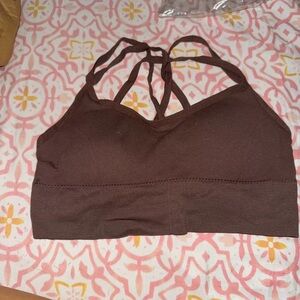 Women's Brown Strappy Bralette